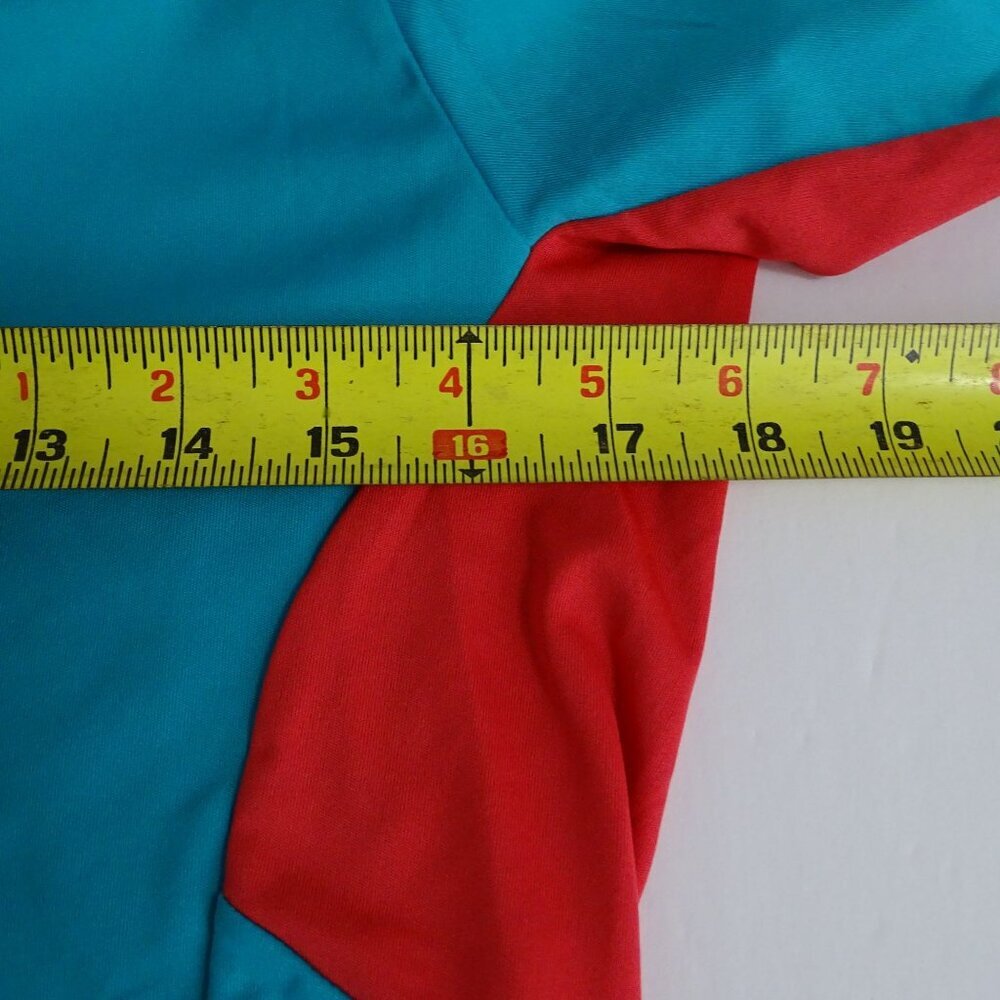 Shimano Cycling Polo Shirt Blue-Green Red Women Size S Polyester Short Sleeve - Picture 7 of 9